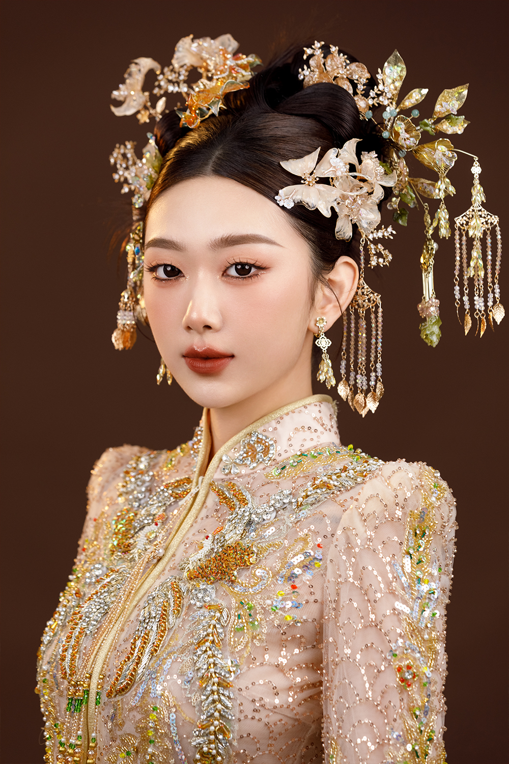 暮色雨境&兩款減齡氣質(zhì)香檳粉秀禾造型